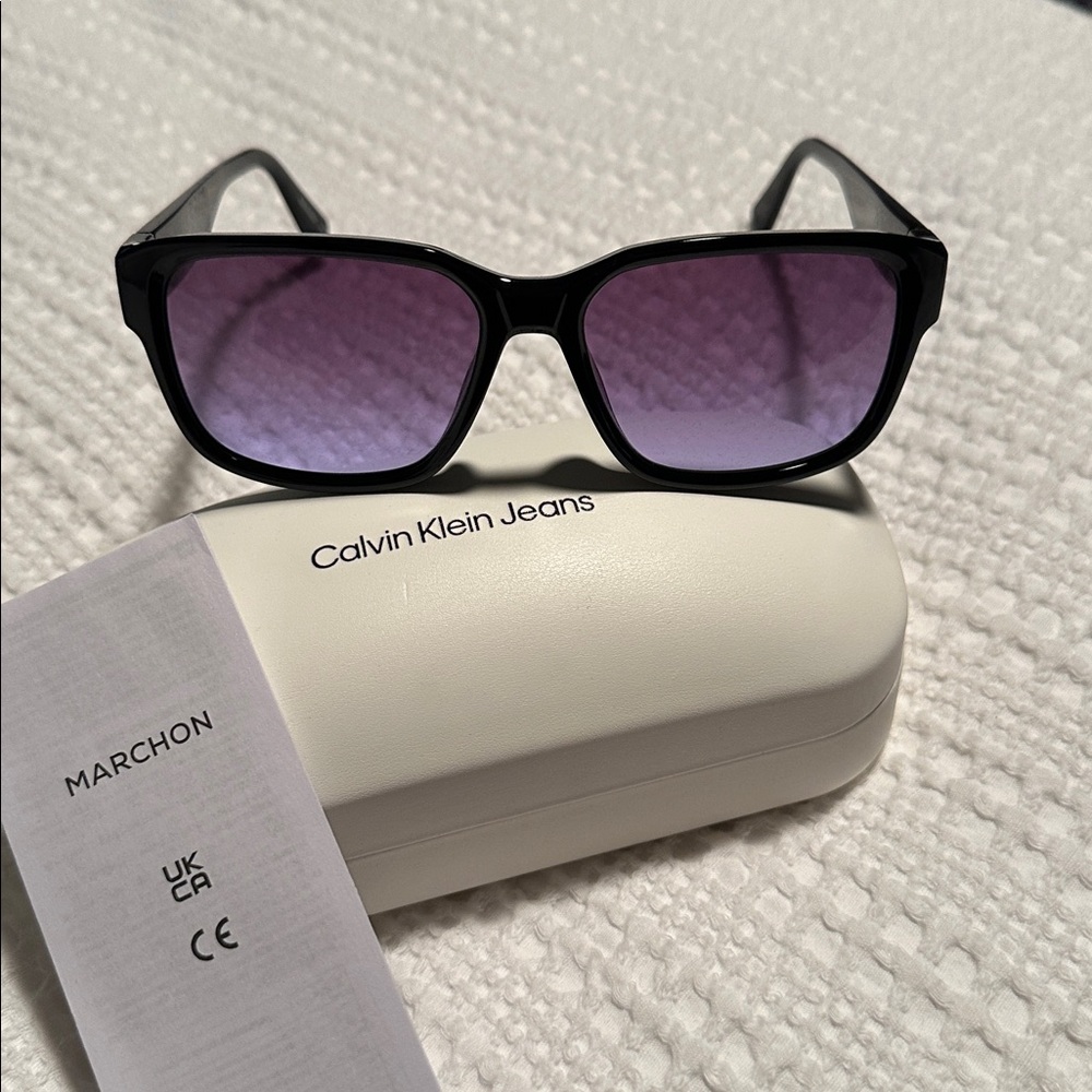 Calvin Klein Black and Purple Sunglasses